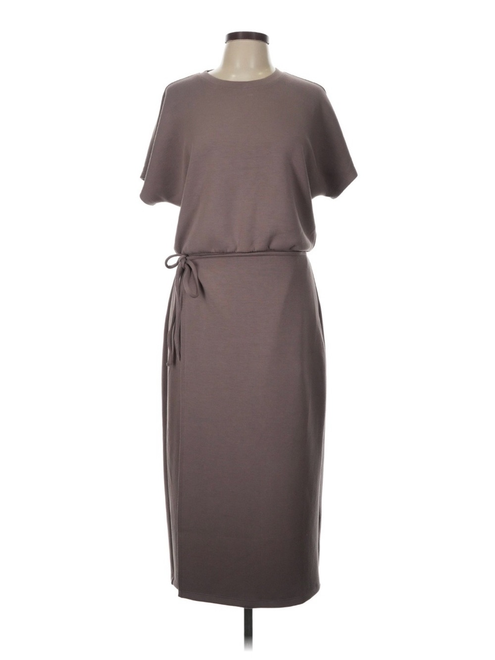 SPANX Smoke Short-Sleeve Tie-Waist Midi Dress